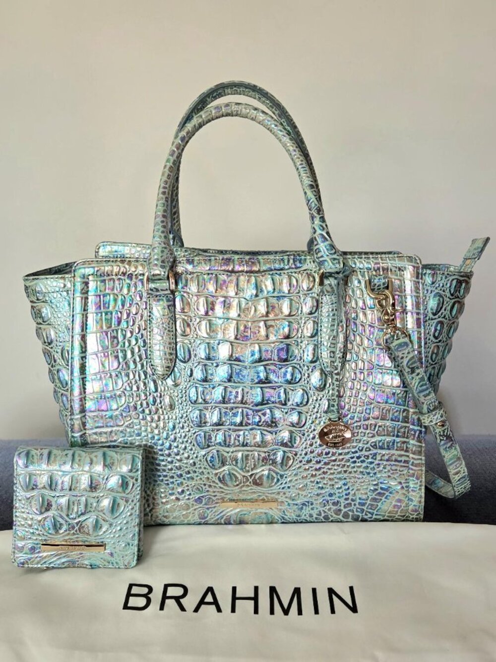 Brahmin Satchel with Wallet - Picture 2 of 7